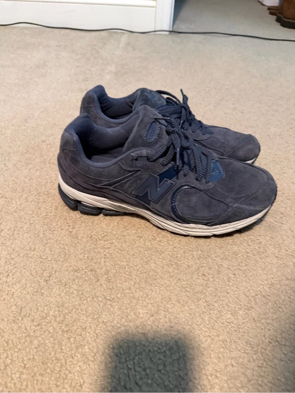 New Balance Navy Suede Athletic Sneakers